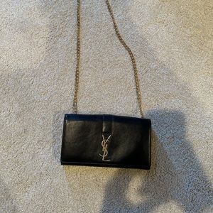 Black YSL Wallet on a Chain